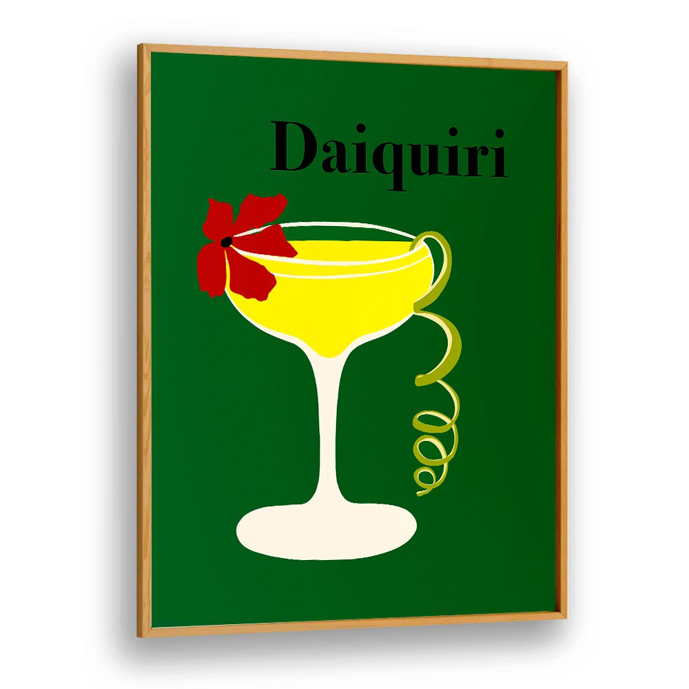 Daiquiri by Miho Art Studio Bar Posters Bar Art Prints in Oak Wood Plain Frame