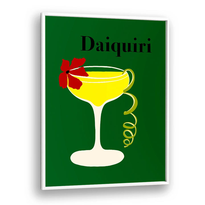 Daiquiri by Miho Art Studio Bar Posters Bar Art Prints in White Plain Frame