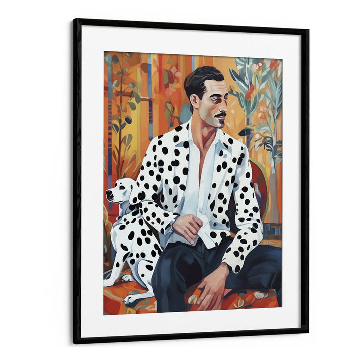 Dalmatian By Uma Gokhale Fashion Poster in Black Frame With Mount