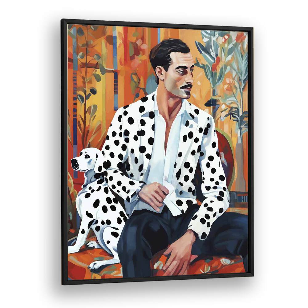 Dalmatian By Uma Gokhale Fashion Poster in Black Plain Frame