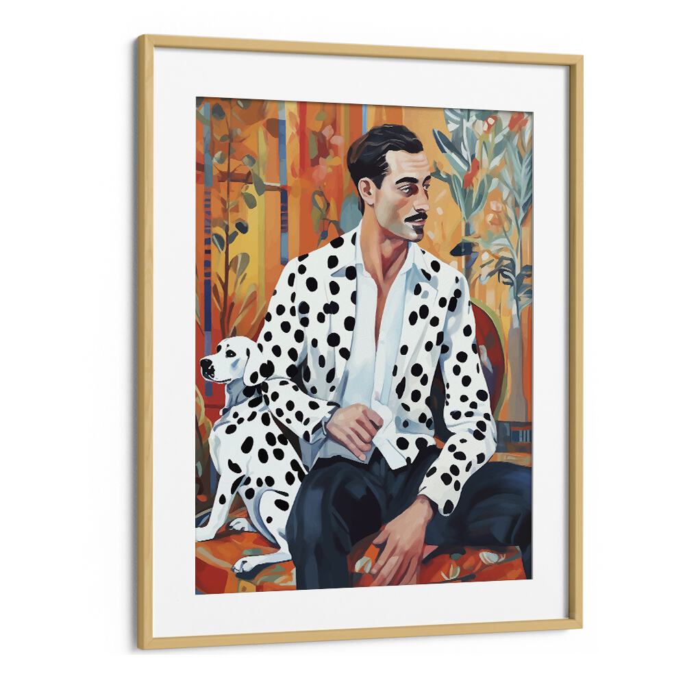 Dalmatian By Uma Gokhale Fashion Poster in Oak Wood Frame With Mount