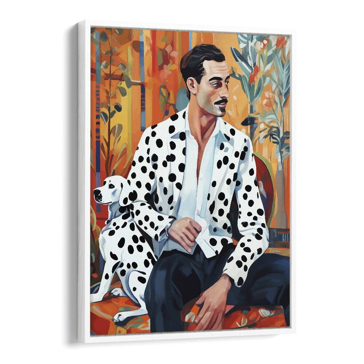 Dalmatian By Uma Gokhale Fashion Poster in White Floater Frame