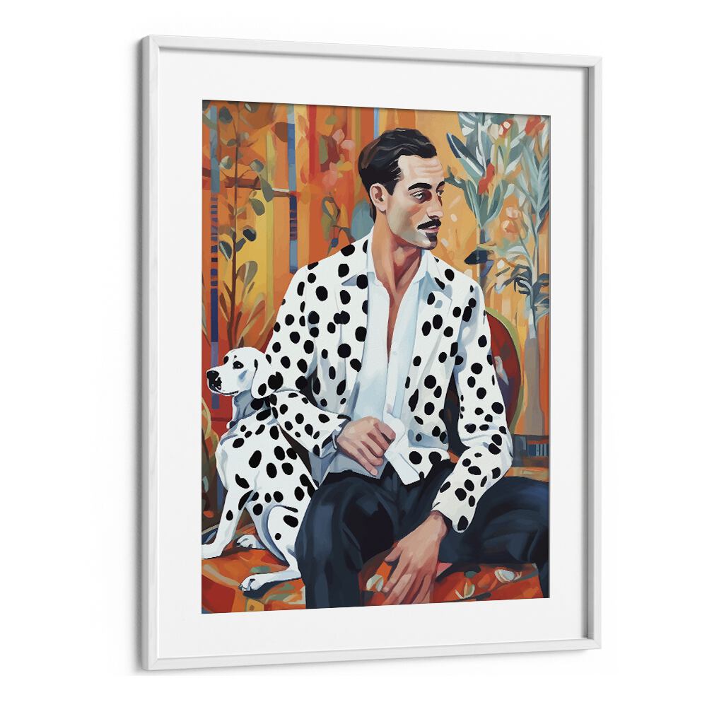 Dalmatian By Uma Gokhale Fashion Poster in White Frame With Mount