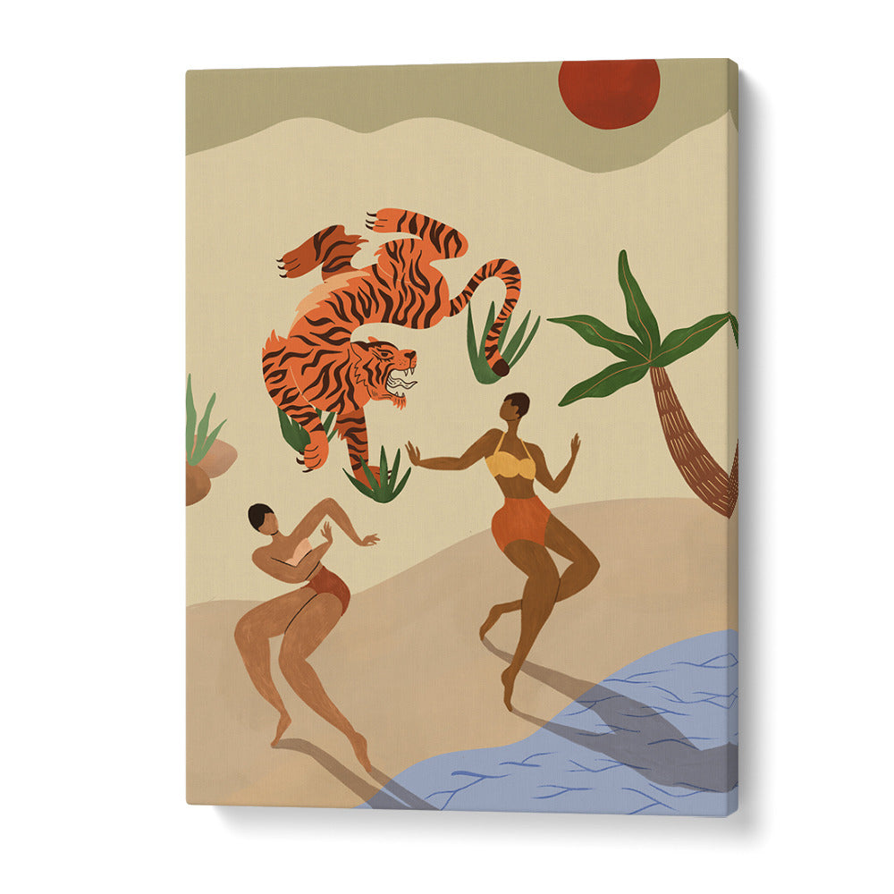 Dancing Tiger By Arty Guava Wall Art Prints in Gallery Wrap