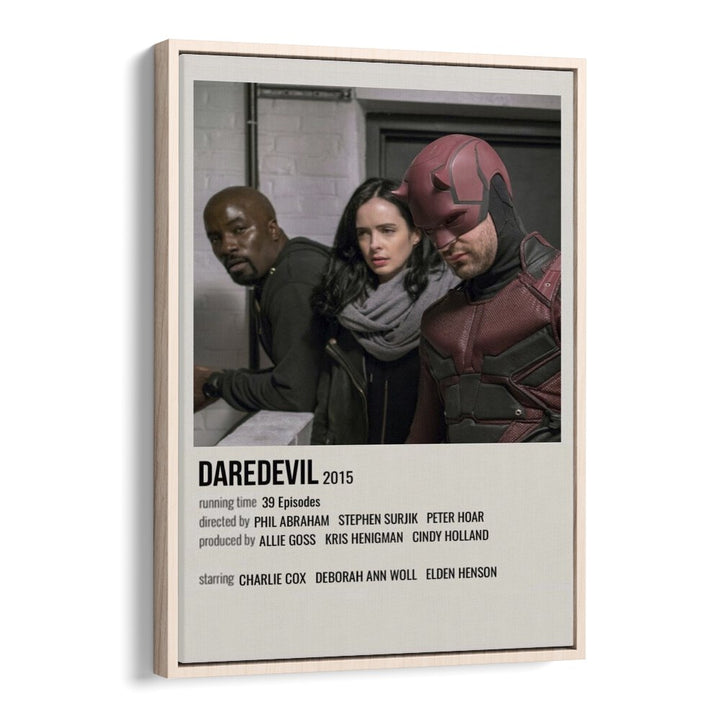 Daredevil Movie Posters in Oak Wood Floater Frame