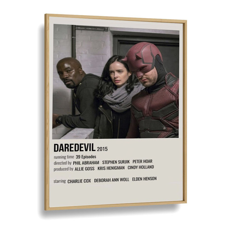 Daredevil Movie Posters in Oak Wood Plain Frame