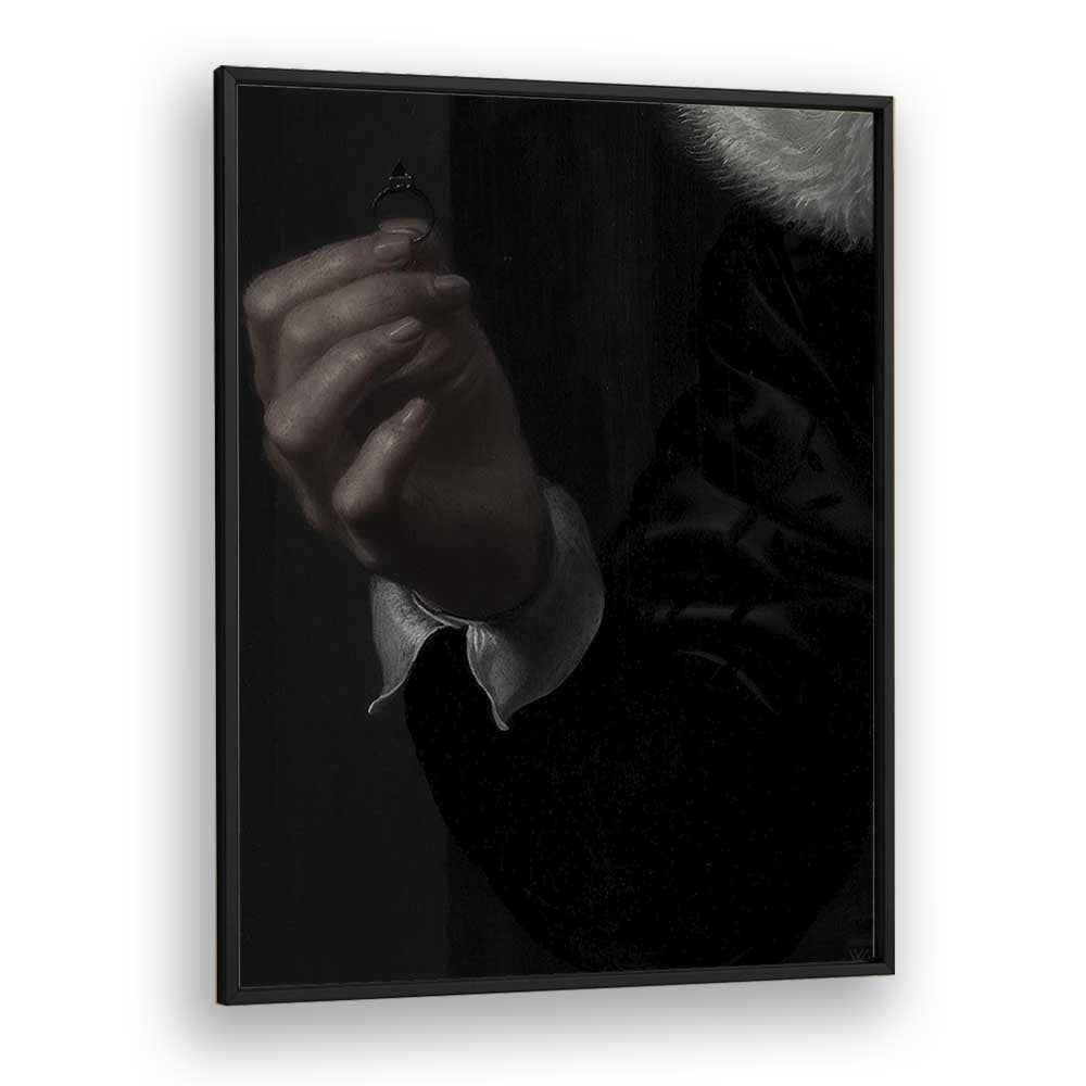 Dark Romance The Royal Gothic Engagement Ring Gothic Art Prints in Black Plain Frame