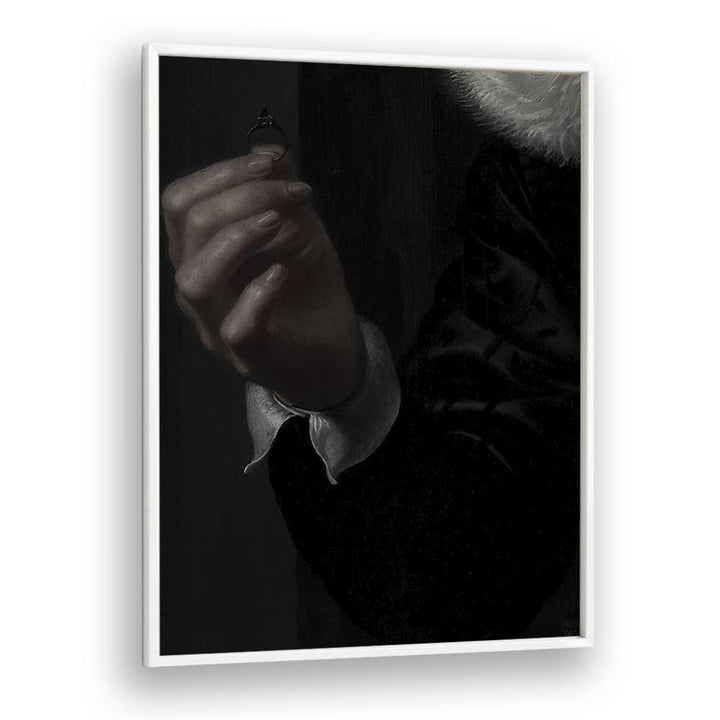 Dark Romance The Royal Gothic Engagement Ring Gothic Art Prints in White Plain Frame