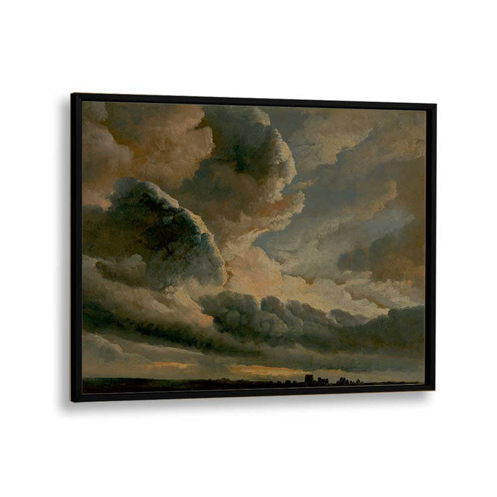 Darkened Heavens Gothic Wall Art Prints in Black Plain Frame