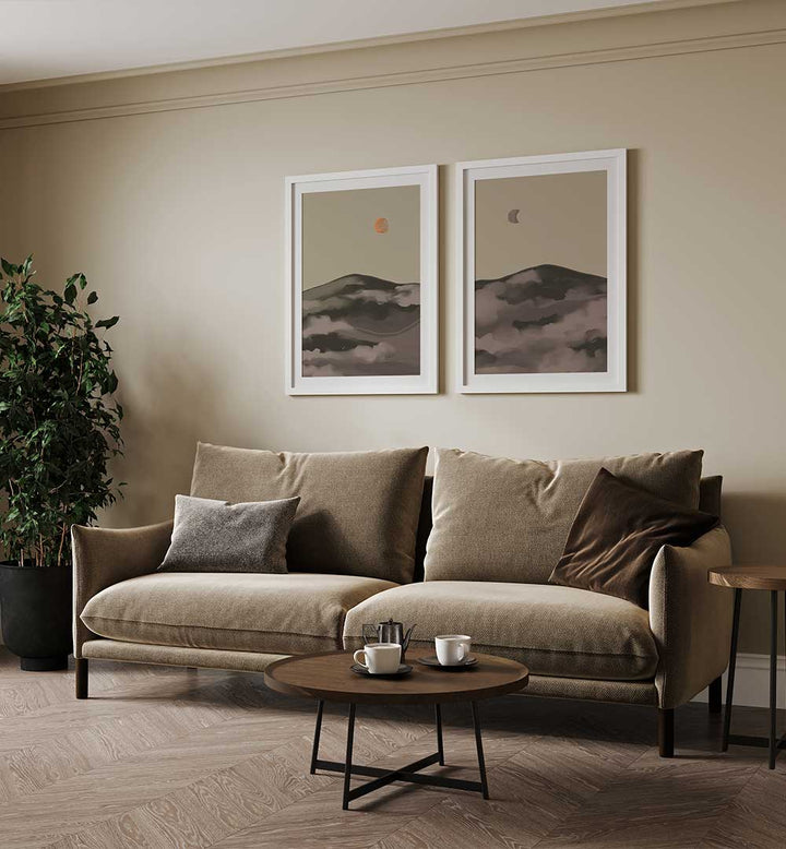 DAWN & DUSK SET , SET OF 2 PAINTINGS