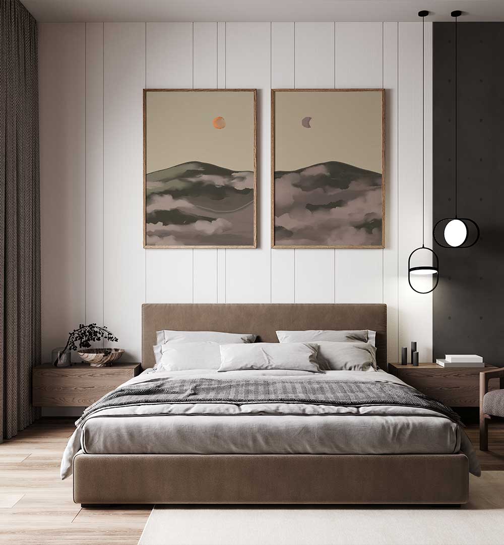 DAWN & DUSK SET , SET OF 2 PAINTINGS