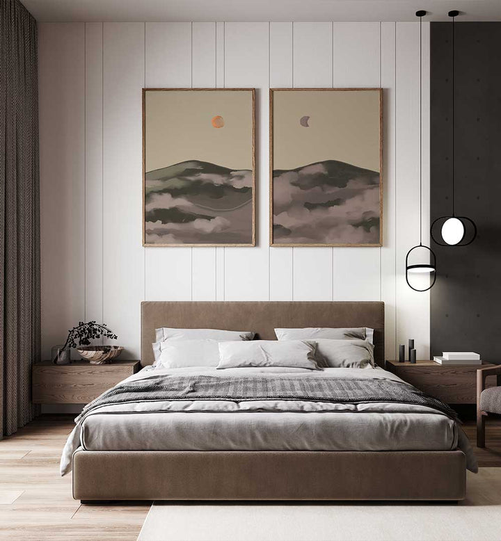 DAWN & DUSK SET , SET OF 2 PAINTINGS