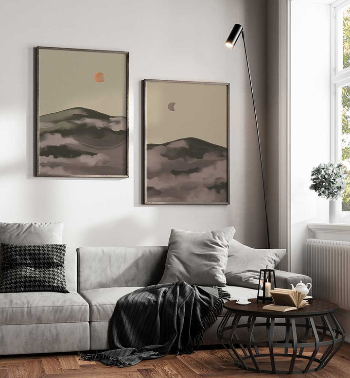 DAWN & DUSK SET , SET OF 2 PAINTINGS