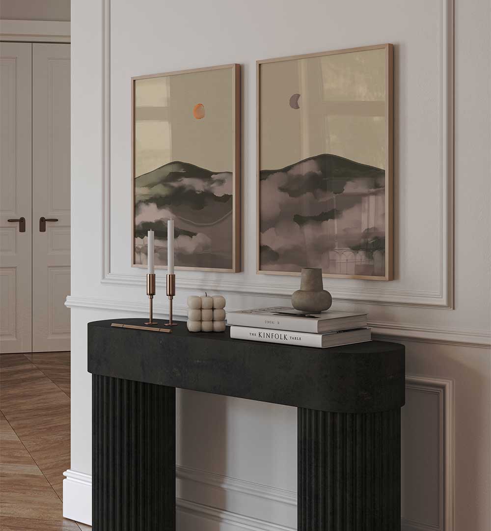 DAWN & DUSK SET , SET OF 2 PAINTINGS