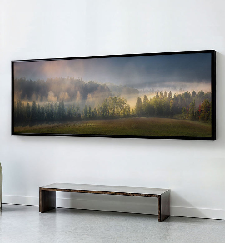 DAWN'S EMBRACE IN CADES COVE , PANORAMIC ART