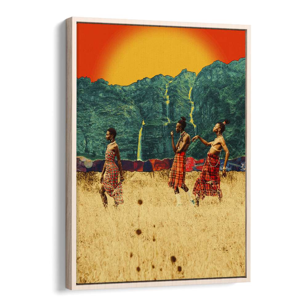 Day Ones By Cosmo Zach Surreal Art Prints Surrealism in Oak Wood Floater Frame