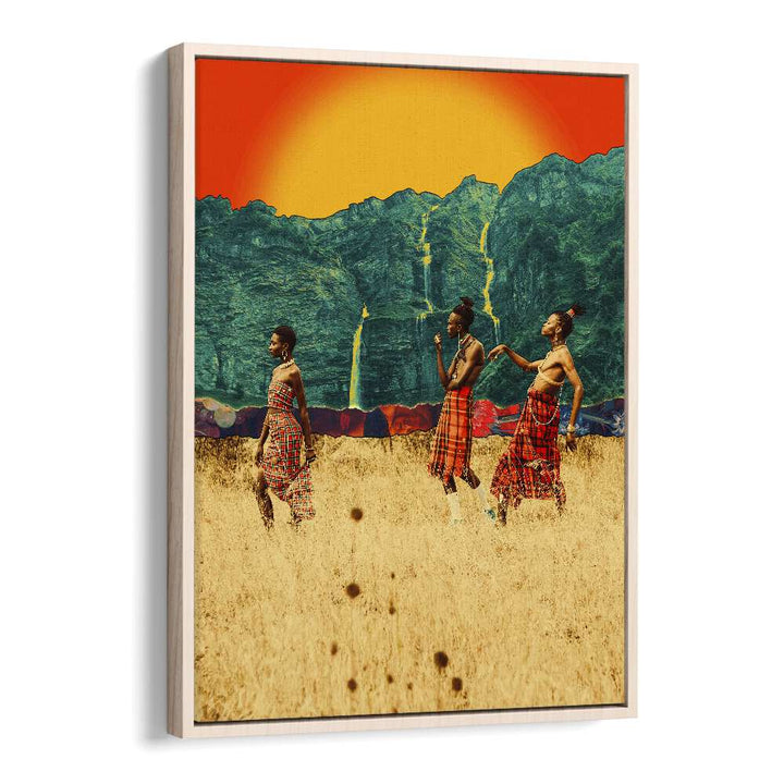 Day Ones By Cosmo Zach Surreal Art Prints Surrealism in Oak Wood Floater Frame