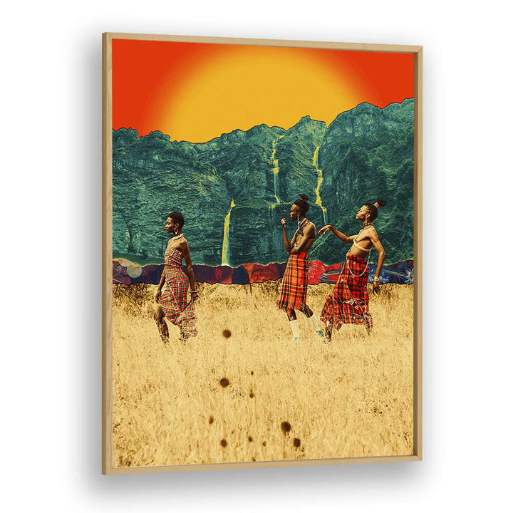 Day Ones By Cosmo Zach Surreal Art Prints Surrealism in Oak Wood Plain Frame