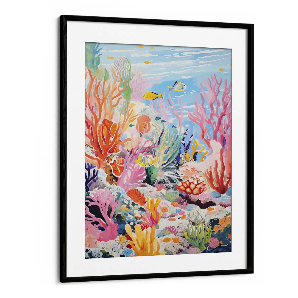 Deep Ocean II  Kids Paintings in Black Frame With Mount