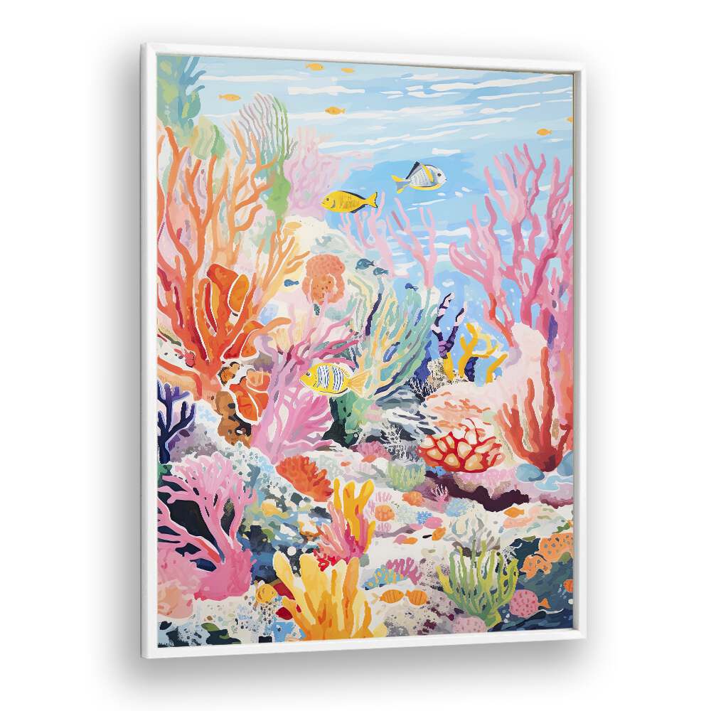 Deep Ocean II  Kids Paintings in White Plain Frame