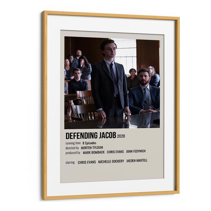 Defending Jacob 2020 Movie Posters in Oak Wood Frame With Mount