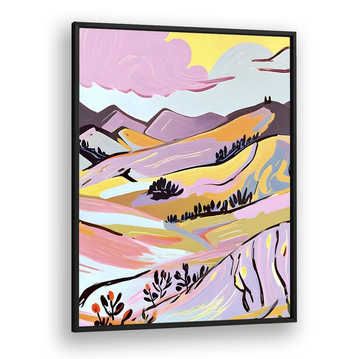 Delicious Landscape By Uma Gokhale Landscape Art Prints in Black Plain Frame