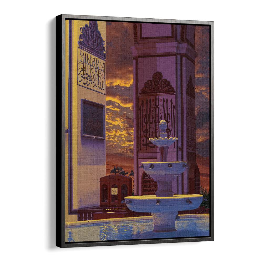 Desert Palace By Cosmo Zach Surreal Art Prints Surrealism in Black Floater Frame