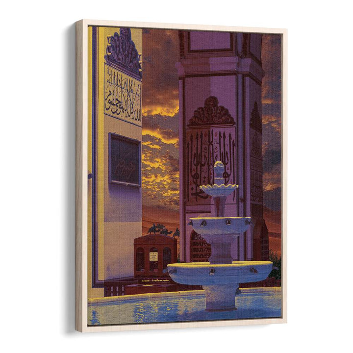 Desert Palace By Cosmo Zach Surreal Art Prints Surrealism in Oak Wood Floater Frame