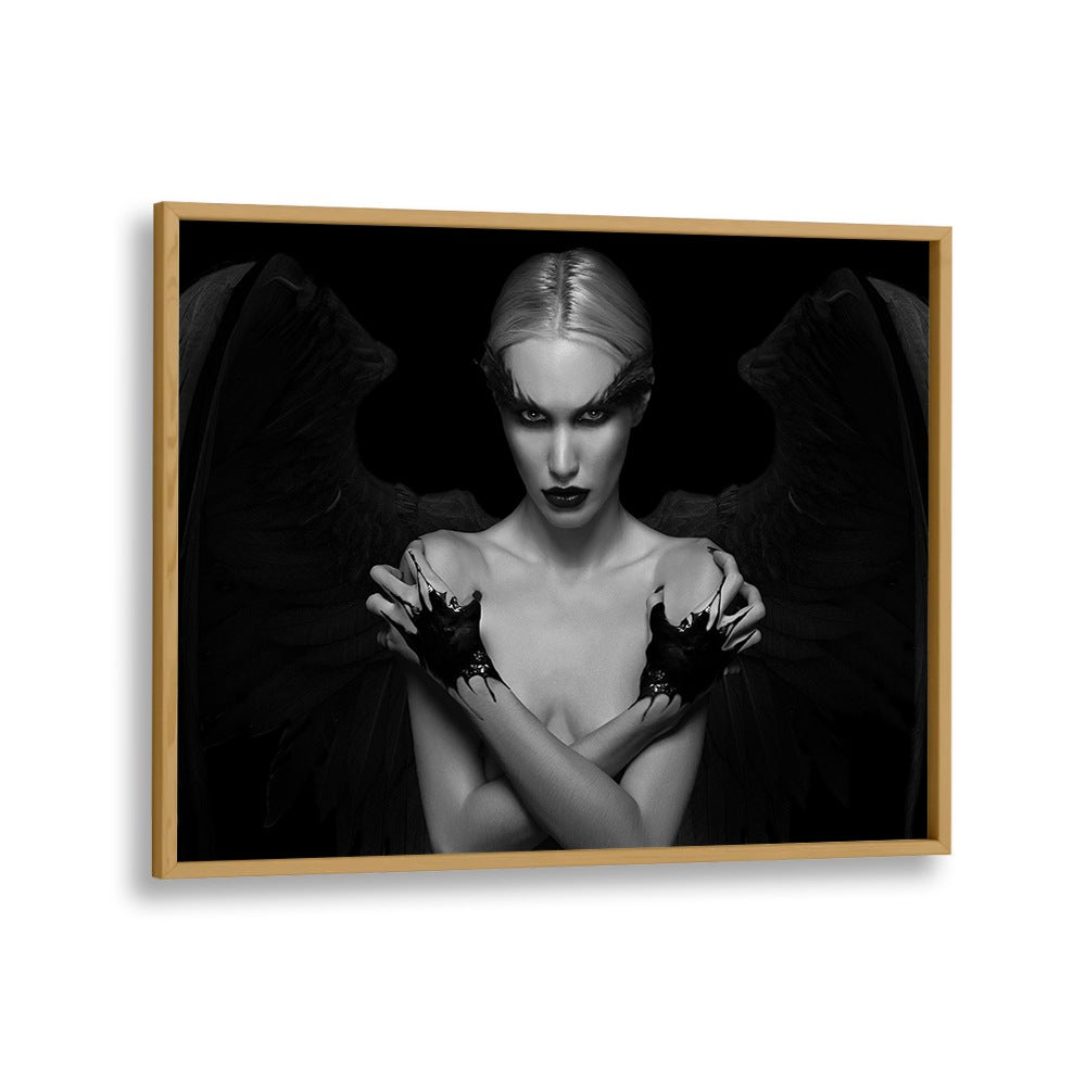 Devil Inside Her by David Drake Fine Art Photography Fashion Photography in Oak Wood Plain Frame