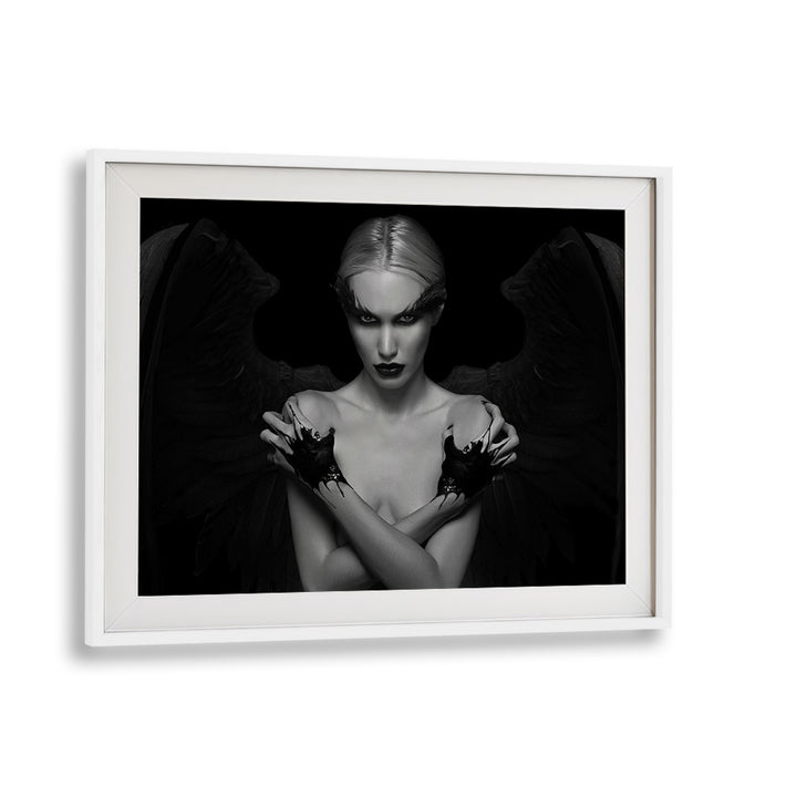 Devil Inside Her by David Drake Fine Art Photography Fashion Photography in White Frame With Mount