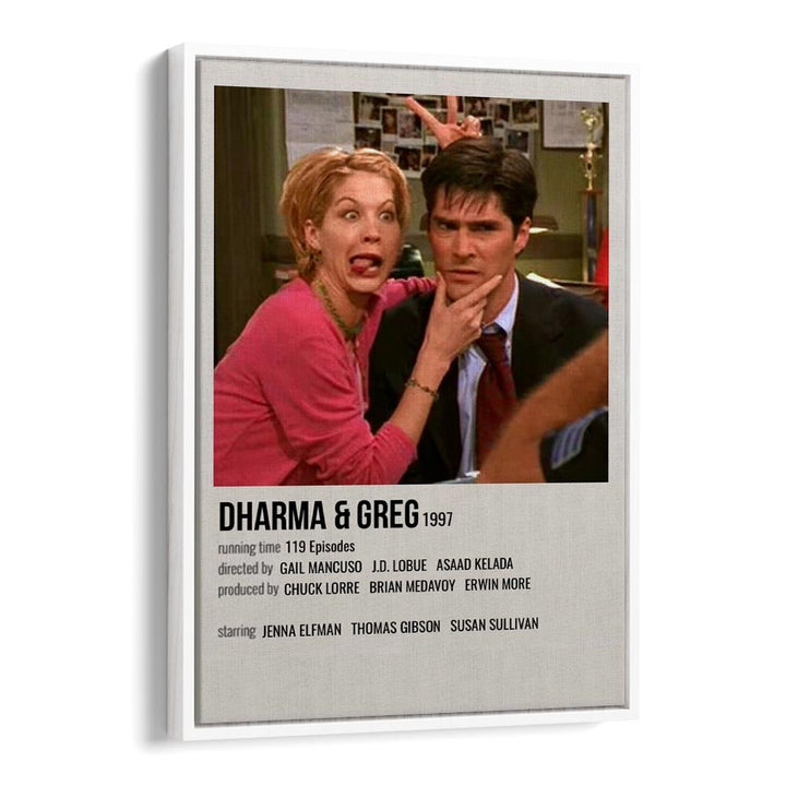 Dharma Greg 1997 Movie Posters in White Floater Frame