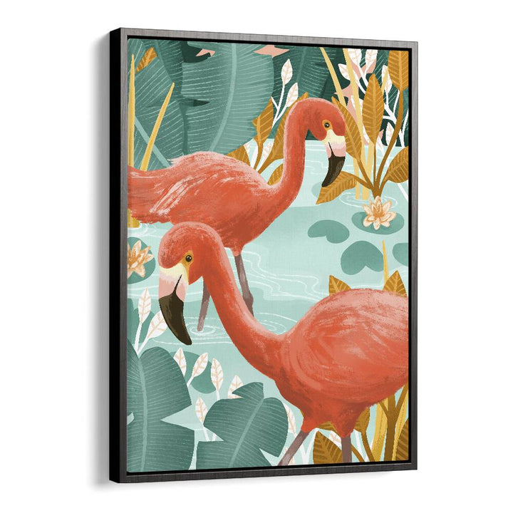 Dip Your Toes by Goed Blauw Kids Paintings in Black Floater Frame