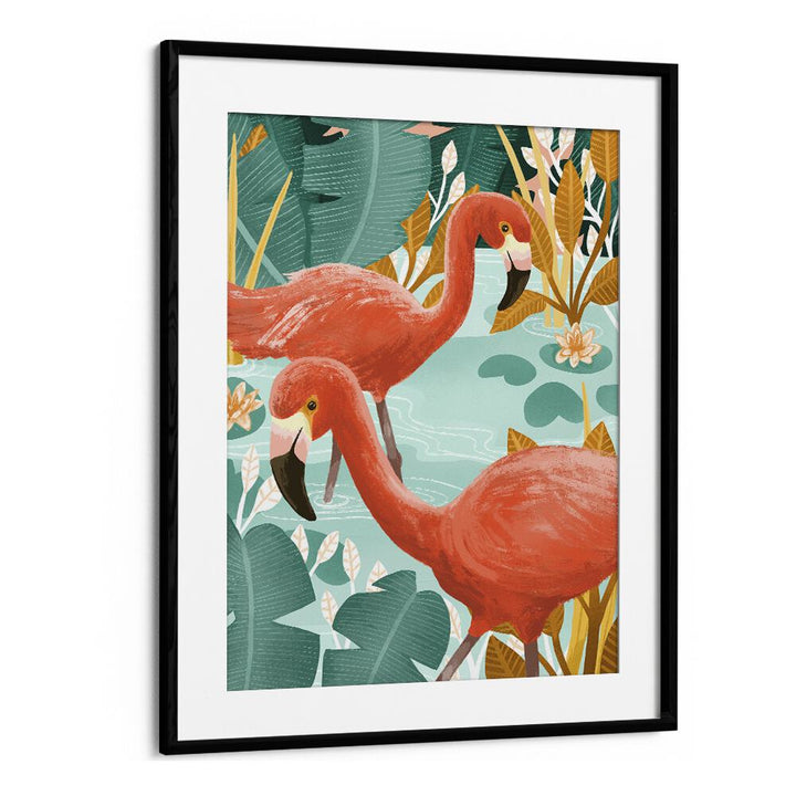 Dip Your Toes by Goed Blauw Kids Paintings in Black Frame With Mount