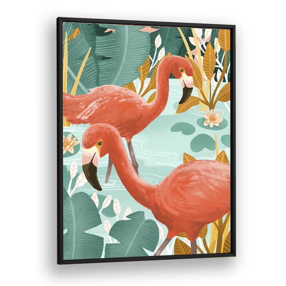 Dip Your Toes by Goed Blauw Kids Paintings in Black Plain Frame