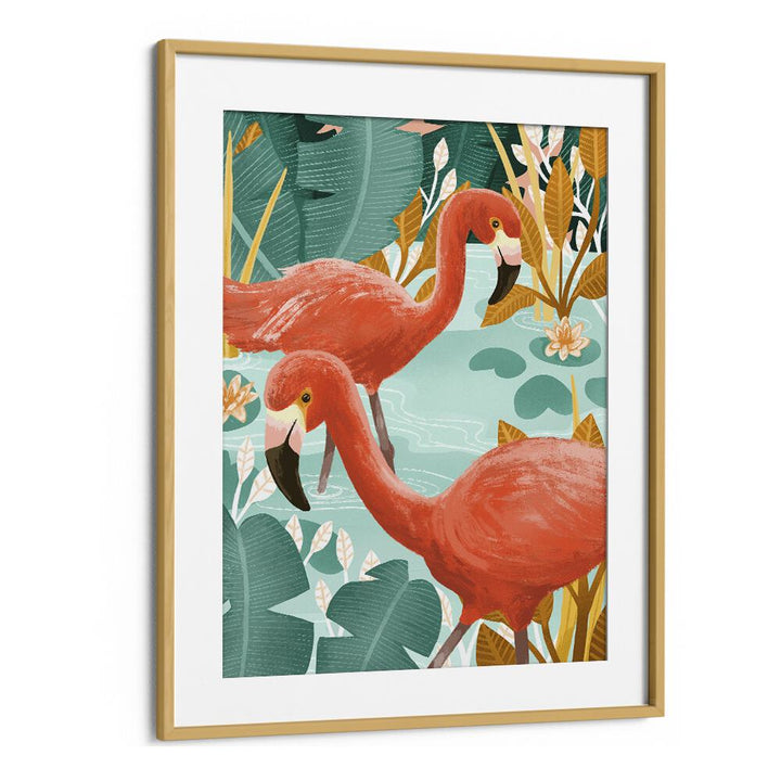 Dip Your Toes by Goed Blauw Kids Paintings in Oak Wood Frame With Mount