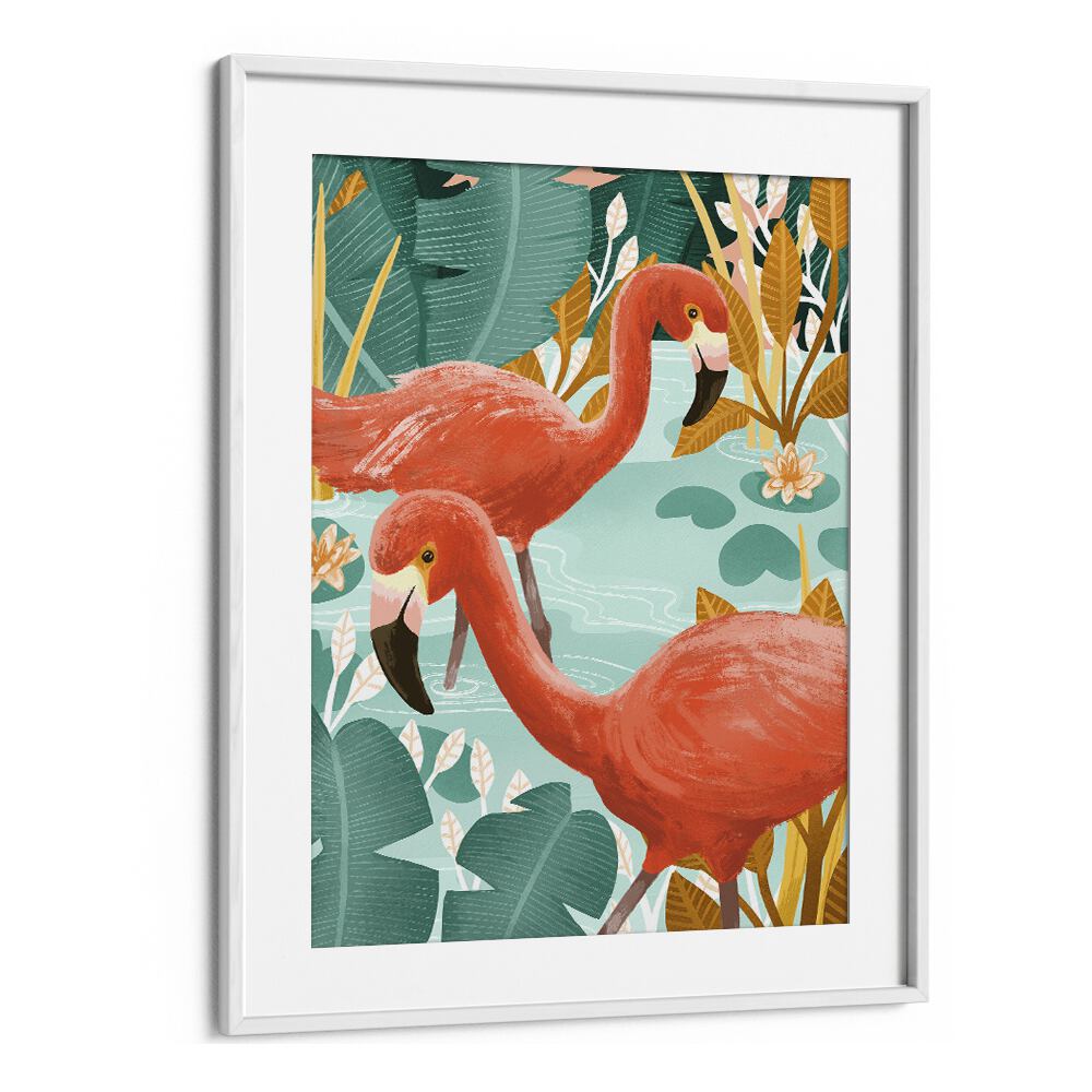 Dip Your Toes by Goed Blauw Kids Paintings in White Frame With Mount