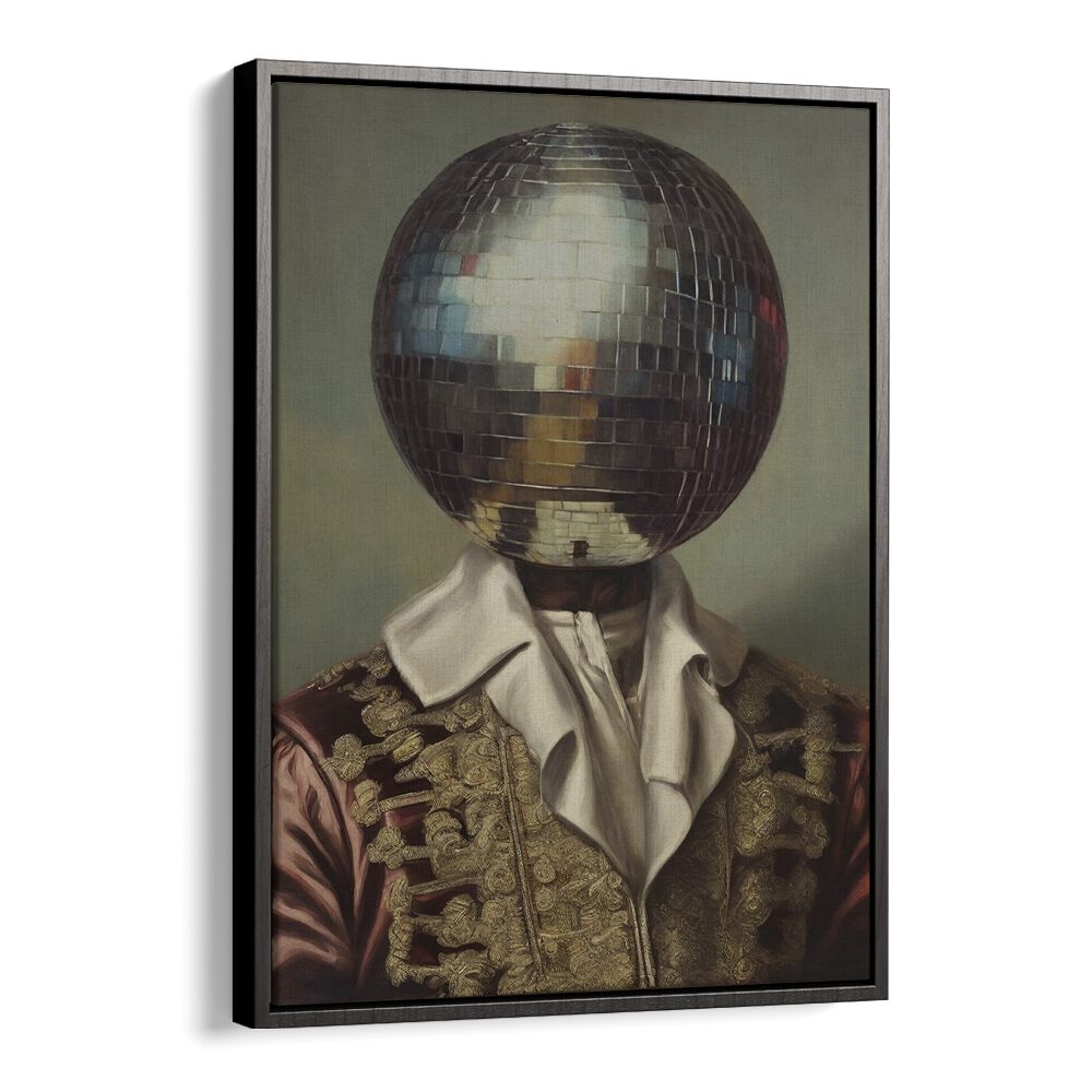 Disco Head King by the Art Concept Altered Art Prints in Black Floater Frame