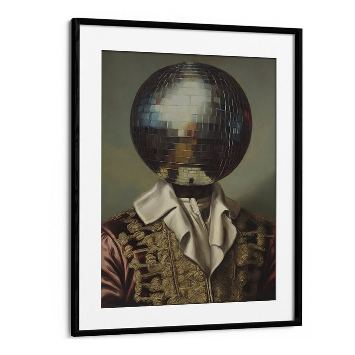 Disco Head King by the Art Concept Altered Art Prints in Black Frame With Mount