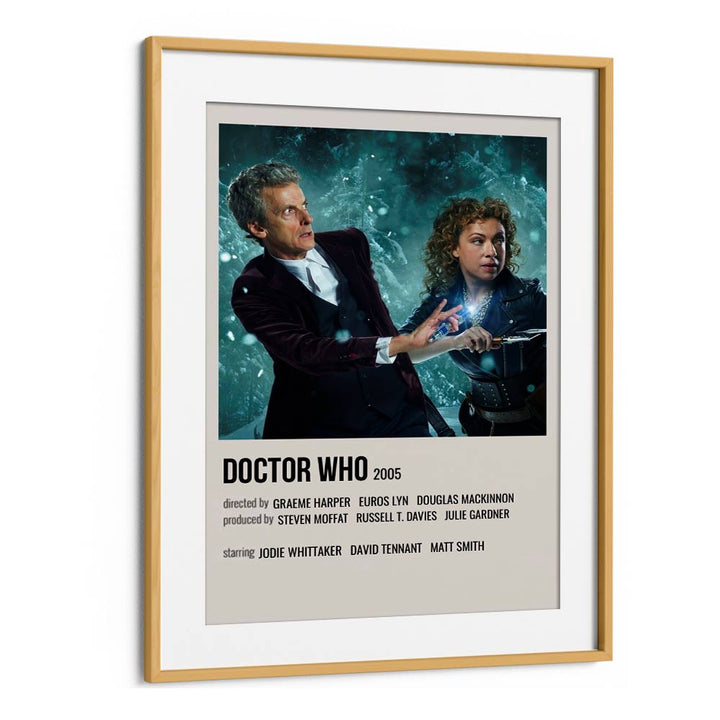 Doctor Who 2005 Movie Posters in Oak Wood Frame With Mount