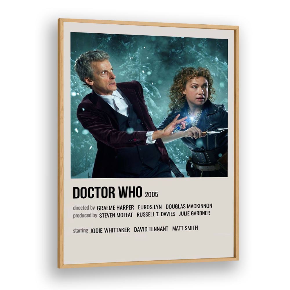 Doctor Who 2005 Movie Posters in Oak Wood Plain Frame