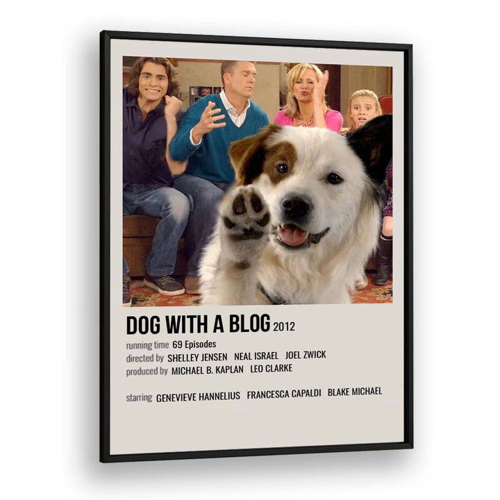 Dog With A Blog 2012 Movie Posters in Black Plain Frame