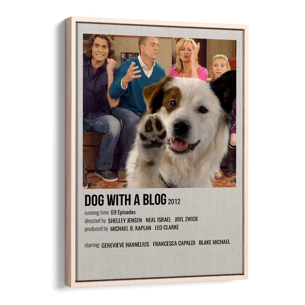 Dog With A Blog 2012 Movie Posters in Oak Wood Floater Frame