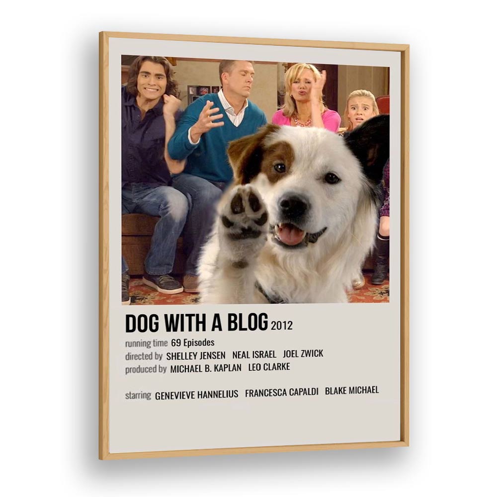 Dog With A Blog 2012 Movie Posters in Oak Wood Plain Frame