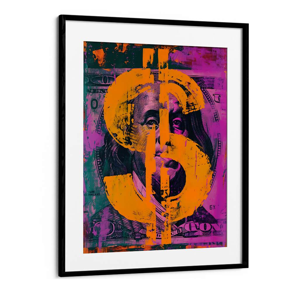 Dollar Pop Art Movie Posters in Black Frame With Mount