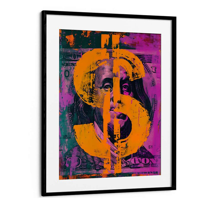 Dollar Pop Art Movie Posters in Black Frame With Mount