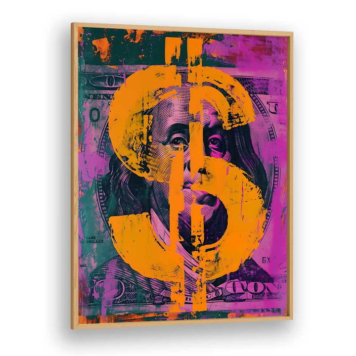 Dollar Pop Art Movie Posters in Oak Wood Plain Frame