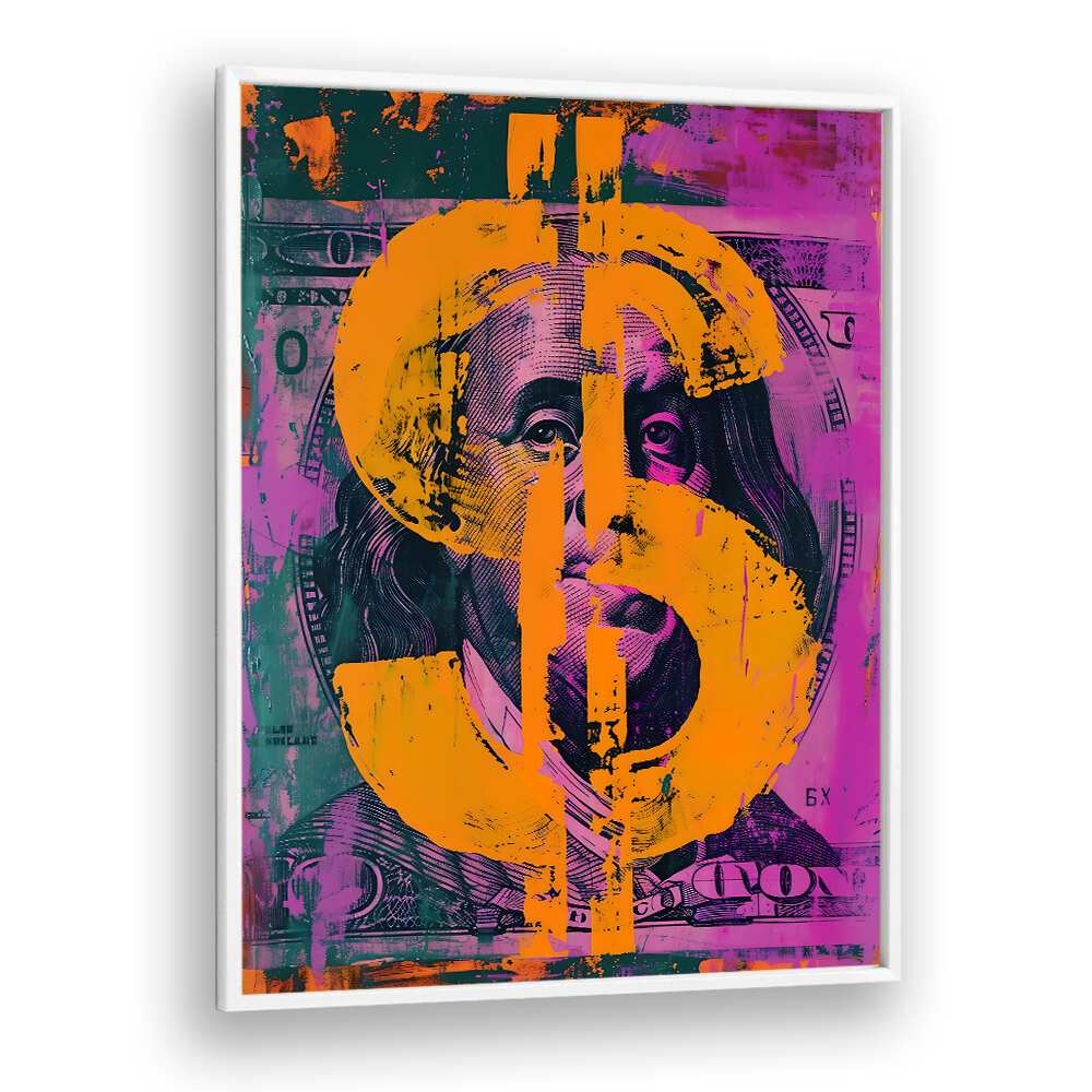 Dollar Pop Art Movie Posters in White Plain Frame