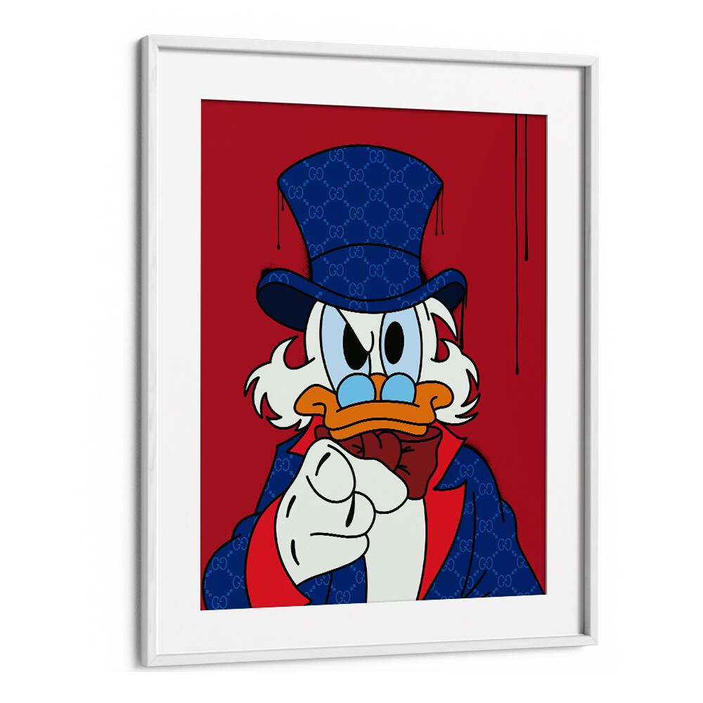 Donald Supreme Comic Wall Art Comic Posters in White Frame With Mount