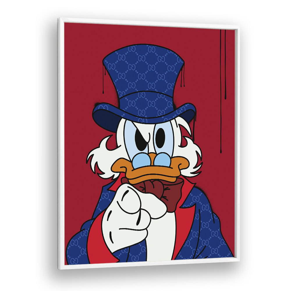 Donald Supreme Comic Wall Art Comic Posters in White Plain Frame