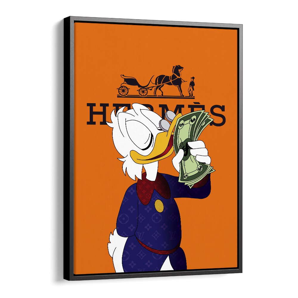 Donald X Hermes Comic Wall Art Comic Posters in Black Floater Frame